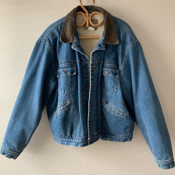 Vintage oversized dad sherpa trucker jacket - Picture 1 of 5